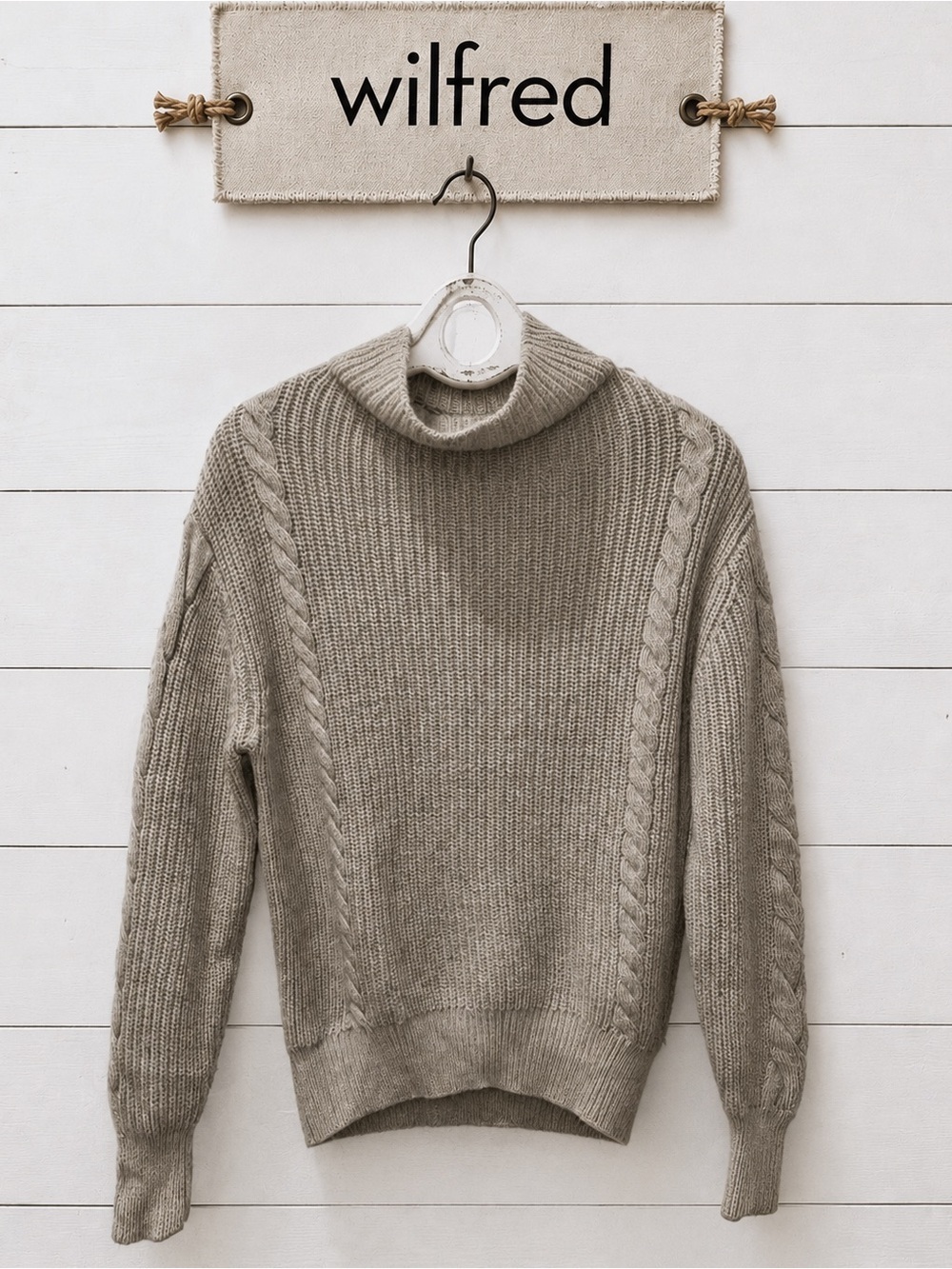 WILFRED gray 💯 wool knit size XS